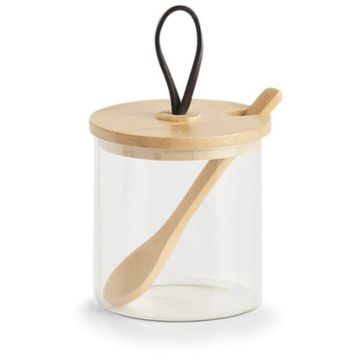 Lasipurkki kannella + lusikalla Zeller 320 ml