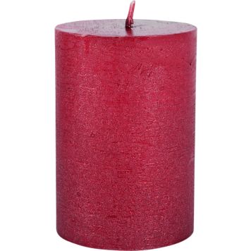 Pöytäkynttilä 68 x 100 mm metallinpunainen