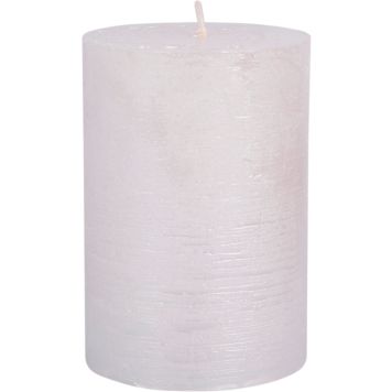 Pöytäkynttilä 68 x 100 mm metallinvalkoinen