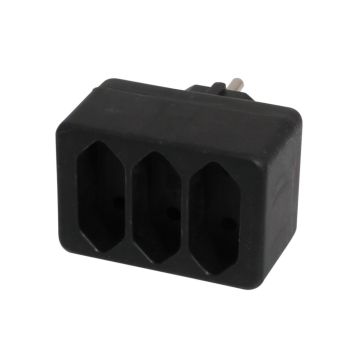 Haaroituskosketin Rev 3 x EUR Pistoke Musta