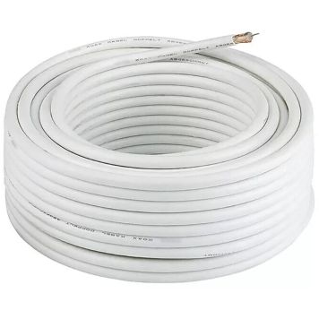 Antennikaapeli Kabelexpress 120 dB valkoinen 25 m