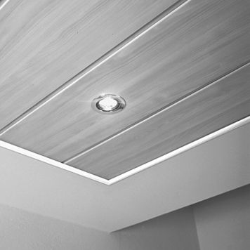 Neljänneslista Logoclic 12 x 12 x 2600 mm MDF pore alppitähti