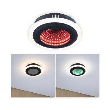 Kattovalaisin Paulmann Spaceglow Two 3D RGB musta 20 cm