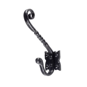 Tuplakoukku REI musta takorauta 130 mm