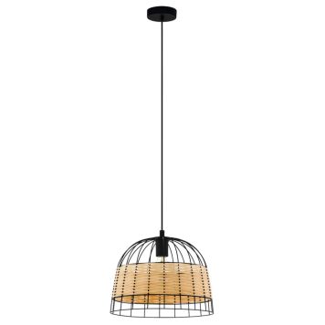 Riippuvalaisin Eglo Anwick musta/rottinki Ø 37 cm