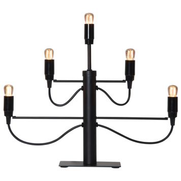 Kynttelikkö Eglo Milano musta 5-os