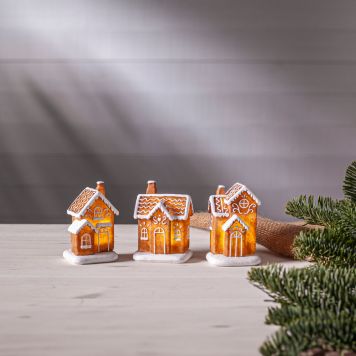 Pöytäkoriste Eglo Piparkakkutalo lajitelma