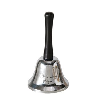 Kello Boltze "Champagne please" musta/hopea Ø 7,5 x 13,5 cm