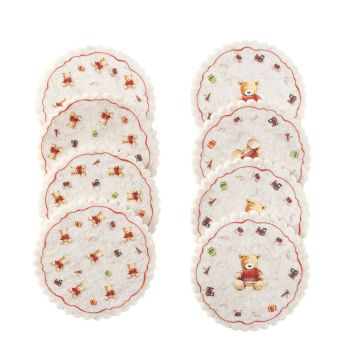 Lasinalusta Boltze Nallekarhu 4 kpl 10 cm