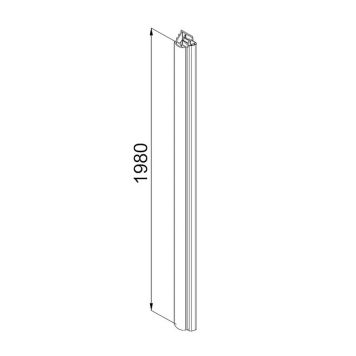 Magneettiprofiili Camargue High 5 hopea 198 cm