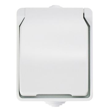 Pistorasia Harju Lumi 1-os. IP44 Valkoinen 65 x 76 mm