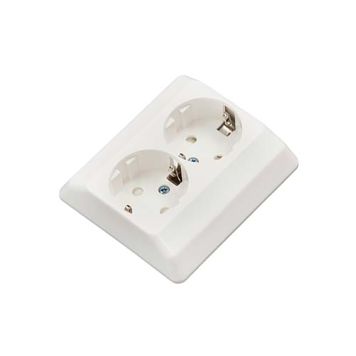 Pistorasia Harju 2-os. IP20 Valkoinen 87 x 90 mm