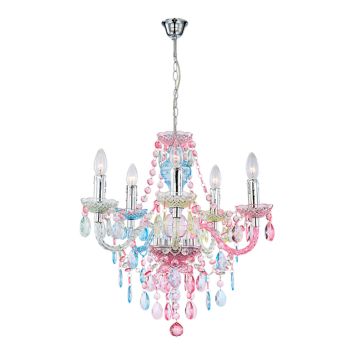 Riippuvalaisin Globo Nevada 5-os värikäs Ø 51 cm