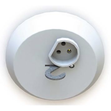 Valaisinpistorasia kruunu Etman Valkoinen Ø 114 mm