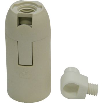 Lampunpidin ElectroGEAR E14 valkoinen + Vedonpoistonippa