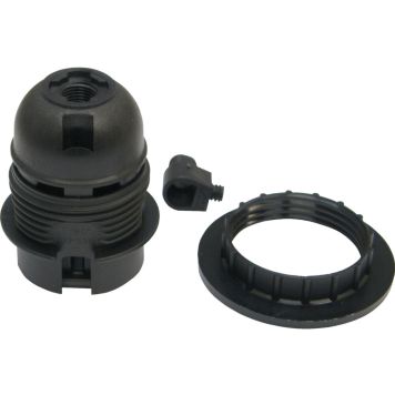 Lampunpidin Harju E27 Kierteillä Musta