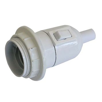 Valokytkimellinen lampunpidin Harju Valkoinen E27