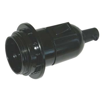 Valokytkimellinen lampunpidin Harju Musta E27