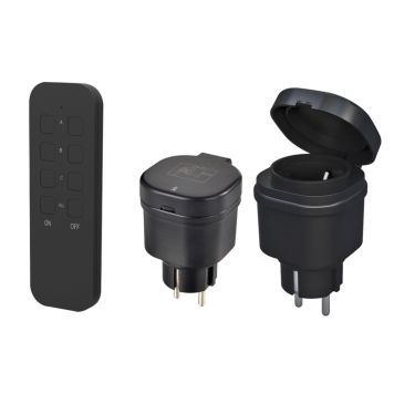 Kauko-ohjattava pistorasia Harju Ulkokäyttöön 2-os