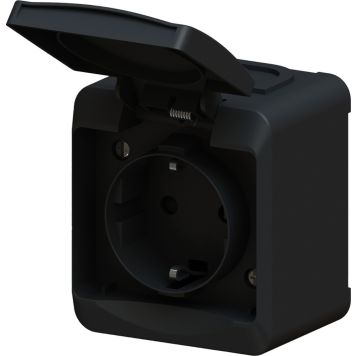 Pistorasia 1-os. Harju IP44 Hiili Musta RL