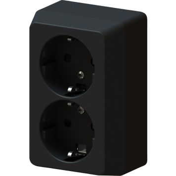 Pistorasia 2-os. Harju IP20 Hiili Musta RL