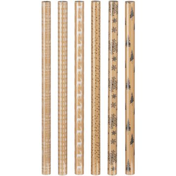 Joulupaperi 70 cm x 2 m lajitelma