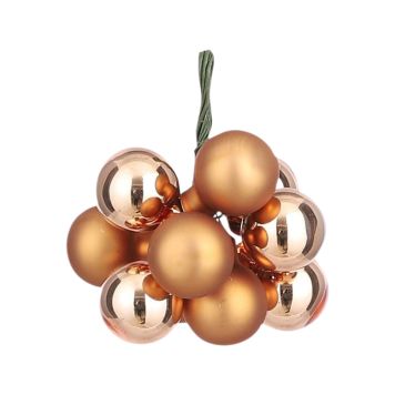 Joulupallonippu 2 cm ruskea-kupari lajitelma