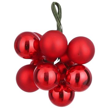 Joulupallonippu 2 cm punainen