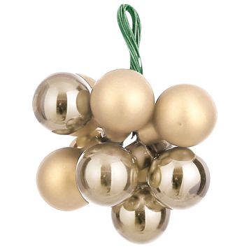 Joulupallonippu 2 cm shampanja