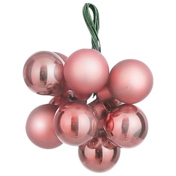 Joulupallonippu 2 cm vaaleanpunainen
