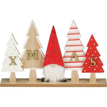 Joulukoriste tonttu ja kuuset 30 cm