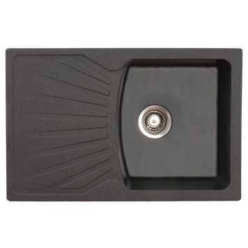 Keittiöallas Aqualine Quadro Plus musta 77 x 50 cm