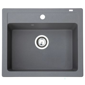 Keittiöallas Aqualine Quadro harmaa 60 x 50 cm