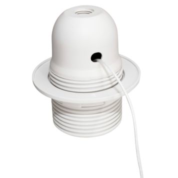 Lampunpidin vetokytkimellä Harju E27 Valkoinen