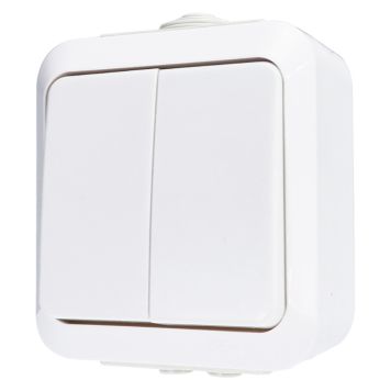 Kytkin Nordic 5 kruunu valkoinen 66 x 76 mm IP44