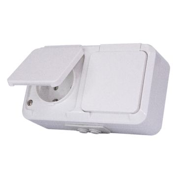 Pistorasia Nordic 2-os valkoinen IP44