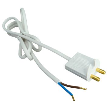 Valaisinpistotulppajohto Harju maadoittamaton valkoinen 300 cm