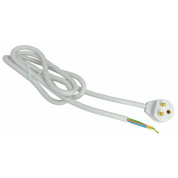 Valaisinpistotulppajohto Harju maadoitettu valkoinen 300 cm