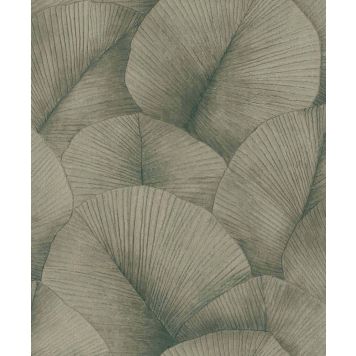 Kuitutapetti Kyoto 34513 lehti kultavihreä