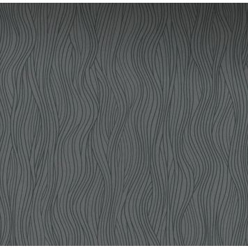 Kuitutapetti Kylie 82403 aaltoviiva tummanharmaa