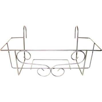 Parvekelaatikkoteline harmaa 42 x 18 x 12 cm