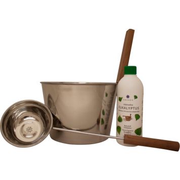 Teräskiulu, kauha ja Eukalyptus löylytuoksu 500 ml