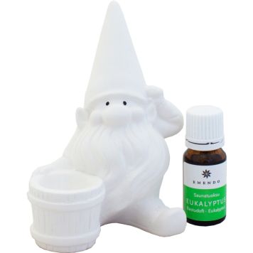 Saunatonttu valkoinen +  tuoksu eukalyptus 10 ml