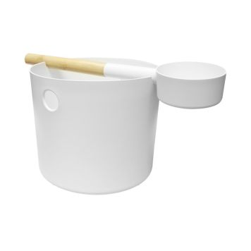 Saunakiulu + kauha KOLO Valkoinen 5 l