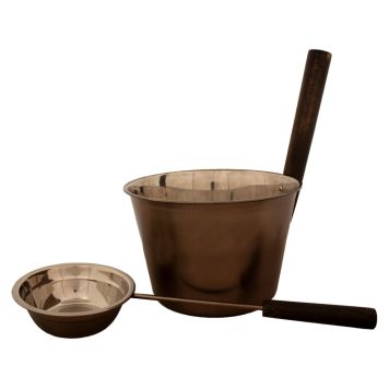 Teräskiulu ja -kauha Emendo tummanharmaa 4 l