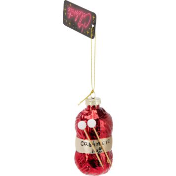 Joulukuusenkoriste lankakerä 9 cm lajitelma