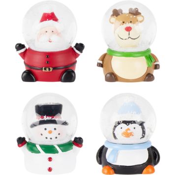 Joulukoriste lumihiutalepallo 4,5 cm