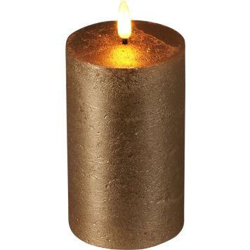 LED-kynttilä 7,5 x 12 cm kultainen