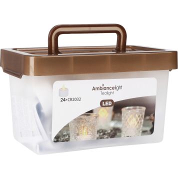 LED-kynttilä 24 kpl valkoinen