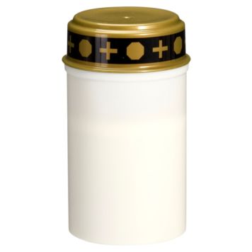 LED-hautakynttilä 6,5 x 12 cm valkoinen